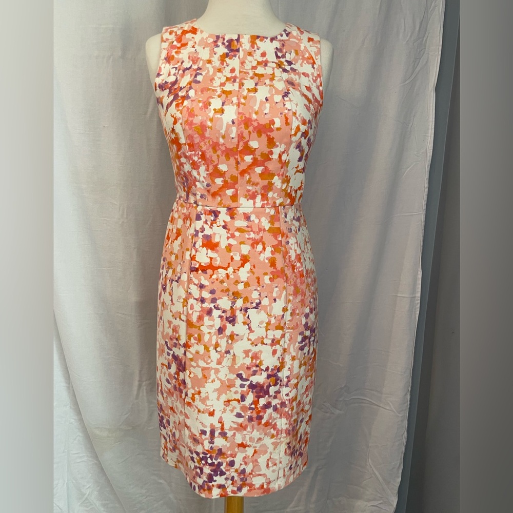 Ann Taylor NWOT Floral Pastels Sleeveless Dress
